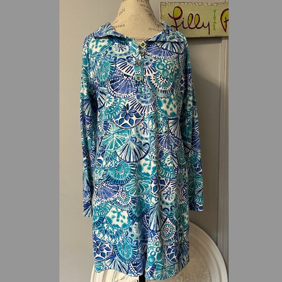 Lilly Pulitzer UPF 50+ Captain Popover TURQUOISE OASIS Dress - Picture 7 of 8